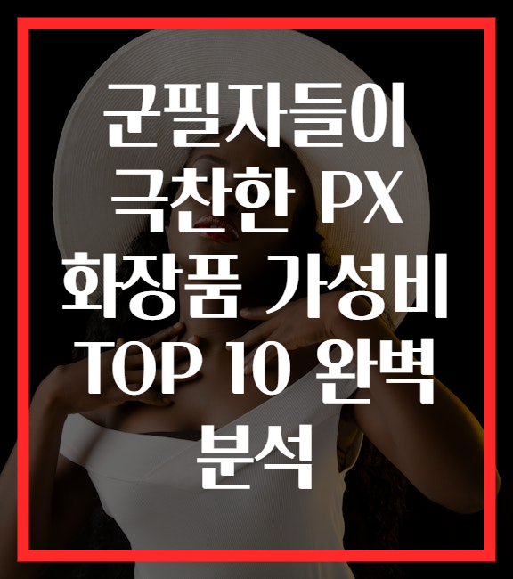 군필자들이 극찬한 PX 화장품 가성비 TOP 10 완벽 분석