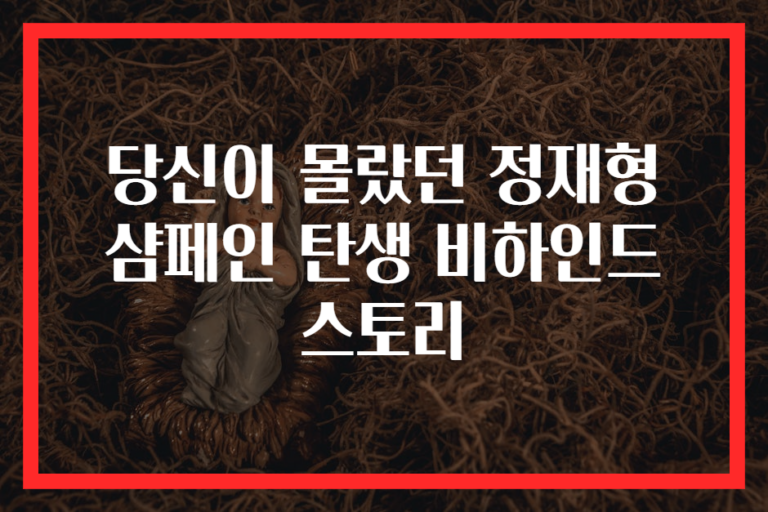 당신이 몰랐던 정재형 샴페인 탄생 비하인드 스토리
