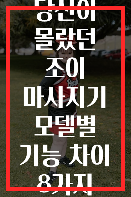 당신이 몰랐던 조이 마사지기 모델별 기능 차이 8가지