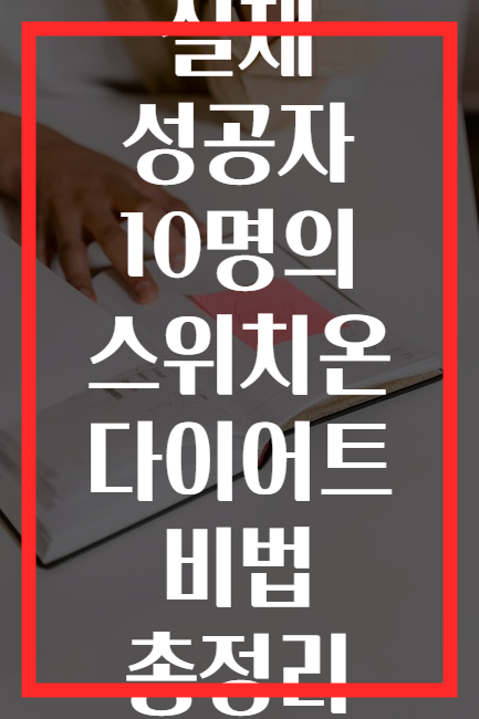 실제 성공자 10명의 스위치온 다이어트 비법 총정리
