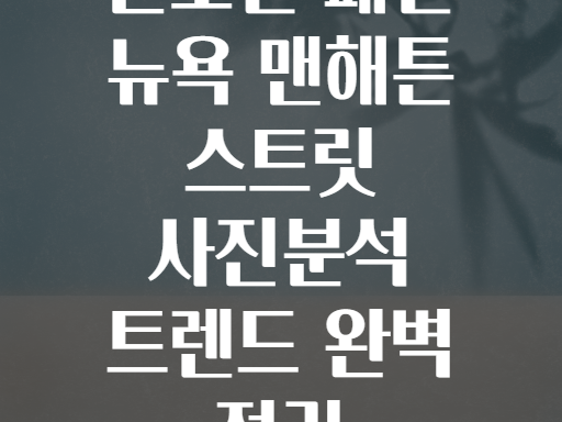 글로벌 패션 뉴욕 맨해튼 스트릿 사진분석 트렌드 완벽 정리